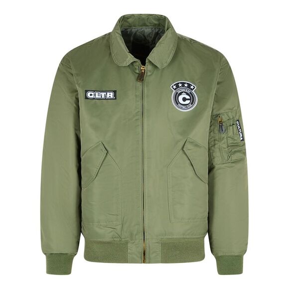 Cultura Bomber Jacket In Green Nylon Men